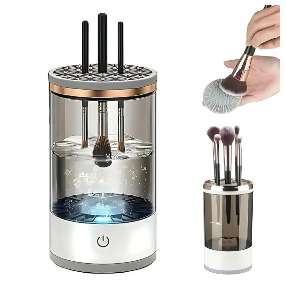 Makeup Brush Cleaner Machine,Makeup Brush Cleaner,Electric Makeup Brush Cleaner,Brushly Pro Cosmetic Brush Cleaner,Brush Cleaner For All Size Makeup Brush