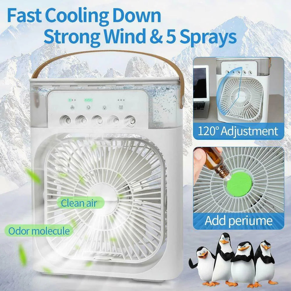 Air Conditioner Fan | Portable-Ac-Mini-Cooler-Fan-for-Room-Cooling-Rechargeable-Fan-Portable-Ac-for-Home-Portable-Air-Conditioners-Water-Cooler-Mini-Ac-for-Room-Cooling-Mini-Humidifier-Hanging-Closet-Shelves 2