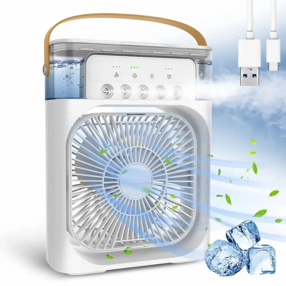 Air Conditioner Fan | Portable-Ac-Mini-Cooler-Fan-for-Room-Cooling-Rechargeable-Fan-Portable-Ac-for-Home-Portable-Air-Conditioners-Water-Cooler-Mini-Ac-for-Room-Cooling-Mini-Humidifier-Hanging-Closet-Shelves 2