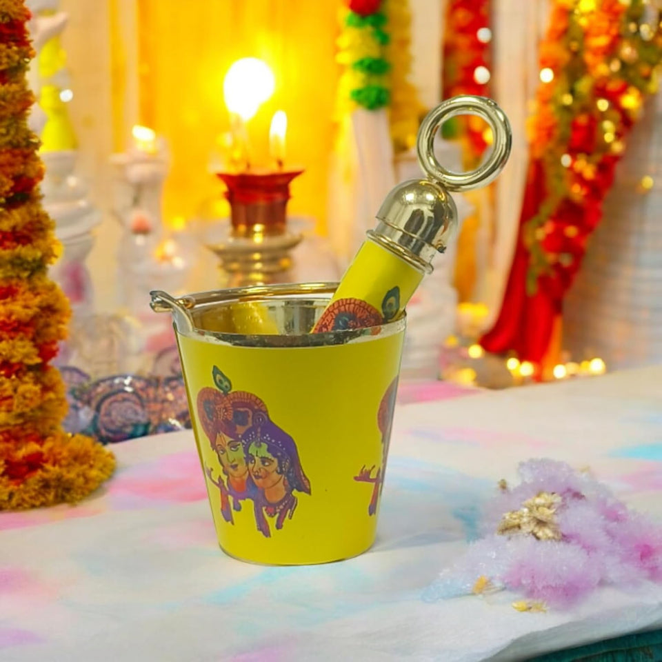 Holi Special Pichkari and Bucket Combo for Holi/Laddu Gopal/Gift Items/Holi Gift