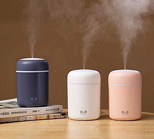 Humidifiers with Colorful Light for Room, Bedroom, Office, Car (Pink)300ml milliliter