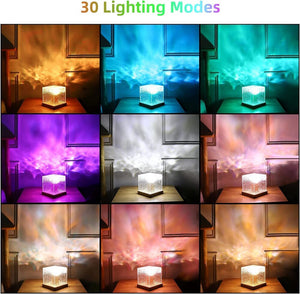 Projector Lights Ocean Wave, Romantic Warm Ocean Wave Water Night Light Projector 3D Water Wave Effect, Romantic Led Light Projector